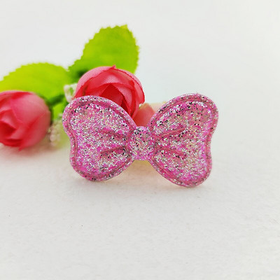 100 kom 4X2,5 CM svjetlucave tkanine s mašnama za odjeću Potrepštine za šivanje šešira DIY pokrivala za kosu Štipaljke za mašne Dekorativne zakrpe