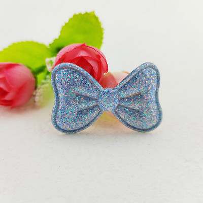 100 kom 4X2,5 CM svjetlucave tkanine s mašnama za odjeću Potrepštine za šivanje šešira DIY pokrivala za kosu Štipaljke za mašne Dekorativne zakrpe