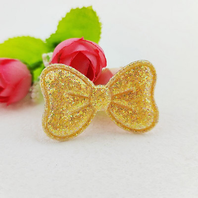 100 kom 4X2,5 CM svjetlucave tkanine s mašnama za odjeću Potrepštine za šivanje šešira DIY pokrivala za kosu Štipaljke za mašne Dekorativne zakrpe