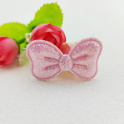 100 kom 4X2,5 CM svjetlucave tkanine s mašnama za odjeću Potrepštine za šivanje šešira DIY pokrivala za kosu Štipaljke za mašne Dekorativne zakrpe