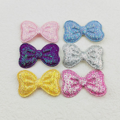 100 kom 4X2,5 CM svjetlucave tkanine s mašnama za odjeću Potrepštine za šivanje šešira DIY pokrivala za kosu Štipaljke za mašne Dekorativne zakrpe