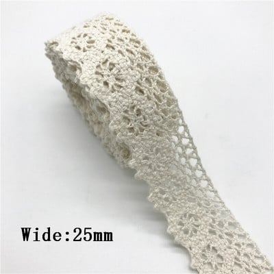 2 γιάρδες/παρτίδα Ενδύματα Ραπτικό Ύφασμα Ιβουάρ Κρέμα Μαύρο Διακοσμητικό Βαμβακερό Δαντελένιο Ύφασμα Κορδέλα Χειροποίητα Αξεσουάρ