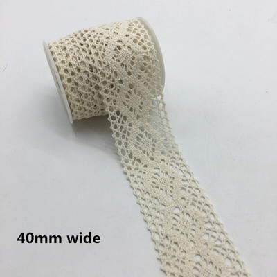 2 γιάρδες/παρτίδα Ενδύματα Ραπτικό Ύφασμα Ιβουάρ Κρέμα Μαύρο Διακοσμητικό Βαμβακερό Δαντελένιο Ύφασμα Κορδέλα Χειροποίητα Αξεσουάρ