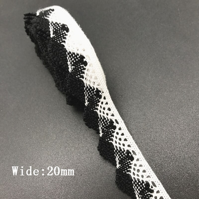 2 γιάρδες/παρτίδα Ενδύματα Ραπτικό Ύφασμα Ιβουάρ Κρέμα Μαύρο Διακοσμητικό Βαμβακερό Δαντελένιο Ύφασμα Κορδέλα Χειροποίητα Αξεσουάρ