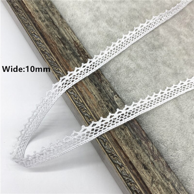 2 jardi/partii 10–50 mm valge puuvillane pitslint rõivaste õmbluskanga jaoks, puuvillane heegeldatud pitskangas käsitsi valmistatud aksessuaarid