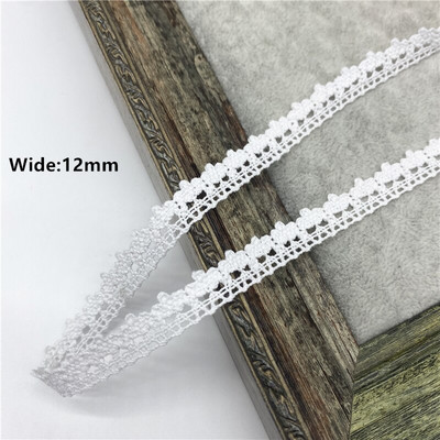 2 jardi/partii 10–50 mm valge puuvillane pitslint rõivaste õmbluskanga jaoks, puuvillane heegeldatud pitskangas käsitsi valmistatud aksessuaarid