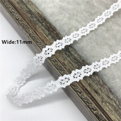 2 jardi/partii 10–50 mm valge puuvillane pitslint rõivaste õmbluskanga jaoks, puuvillane heegeldatud pitskangas käsitsi valmistatud aksessuaarid