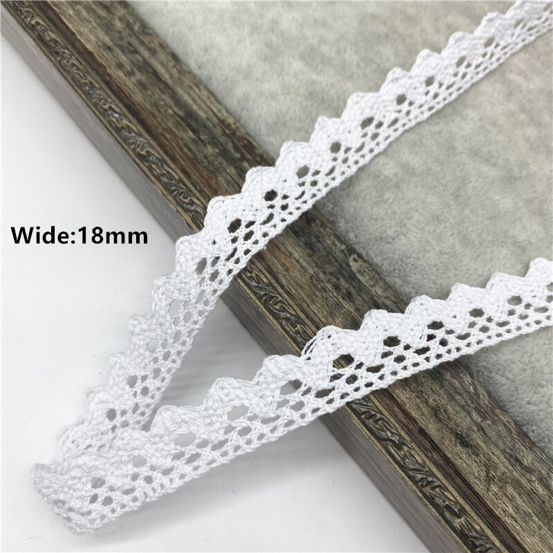 2 jardi/partii 10–50 mm valge puuvillane pitslint rõivaste õmbluskanga jaoks, puuvillane heegeldatud pitskangas käsitsi valmistatud aksessuaarid