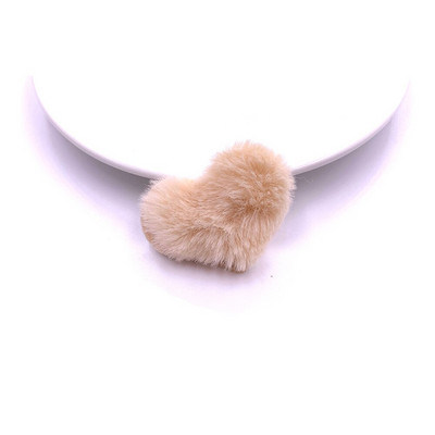 30 buc/lot 5*4 cm aplicații căptușite în formă de inimă de pluș pentru decorarea căptușelii accesorii de păr lucrate manual
