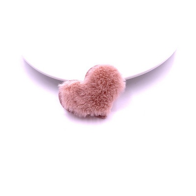 30 buc/lot 5*4 cm aplicații căptușite în formă de inimă de pluș pentru decorarea căptușelii accesorii de păr lucrate manual