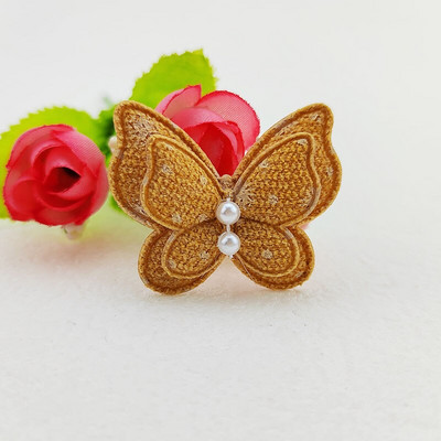 30 buc/lot, 4*3,5 cm, două straturi, aplicații căptușite cu fluturi cu puncte pentru articole de cusut pentru haine, bricolaj, accesorii pentru cleme de păr, plasture