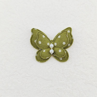 30 buc/lot, 4*3,5 cm, două straturi, aplicații căptușite cu fluturi cu puncte pentru articole de cusut pentru haine, bricolaj, accesorii pentru cleme de păr, plasture