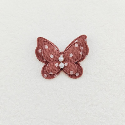 30 buc/lot, 4*3,5 cm, două straturi, aplicații căptușite cu fluturi cu puncte pentru articole de cusut pentru haine, bricolaj, accesorii pentru cleme de păr, plasture