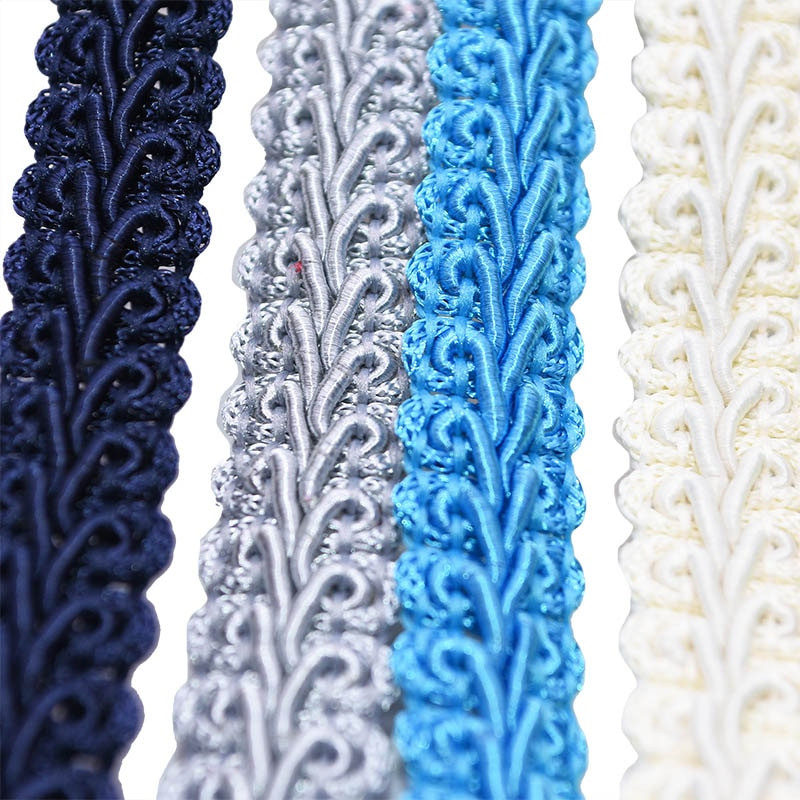 5/10M 12mm pitsiäärne pael polüester sajajalgne punutud pitsõmblusriided aksessuaarid kõverpits DIY käsitöö pulmadekoratsioon