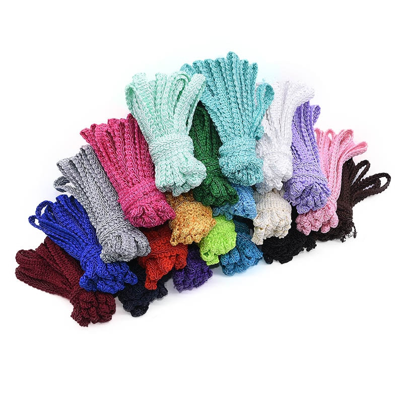 5/10M 12mm pitsiäärne pael polüester sajajalgne punutud pitsõmblusriided aksessuaarid kõverpits DIY käsitöö pulmadekoratsioon