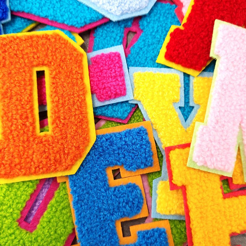 ABCDEFGHIJKLMN Patch-uri cu litere în limba engleză Pânză Reparare Decorare haine Îmbrăcăminte Cusut Decorare Aplic Insigne Culoare