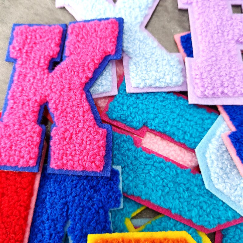 ABCDEFGHIJKLMN Patch-uri cu litere în limba engleză Pânză Reparare Decorare haine Îmbrăcăminte Cusut Decorare Aplic Insigne Culoare