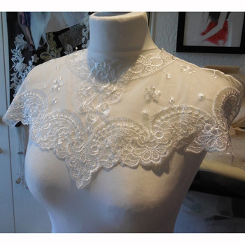 Φόρεμα απλικέ δαντέλα υφασμάτινη μπλούζα Κοστούμια Διακόσμηση αξεσουάρ DIY λαιμόκοψη Διακοσμητικά ραπτικής γιακά Λευκό Μαύρο