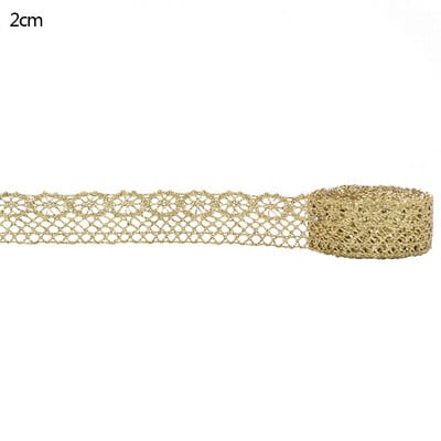 5/10 jardų aukso/sidabro nėrinių apdailos juostelės, blizgančios, nertos, 7–24 mm juostelės, juostos dekoro „pasidaryk pats“ amatų dovanų pakavimo siuvimo reikmenys