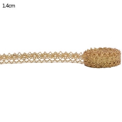 5/10 jardų aukso/sidabro nėrinių apdailos juostelės, blizgančios, nertos, 7–24 mm juostelės, juostos dekoro „pasidaryk pats“ amatų dovanų pakavimo siuvimo reikmenys