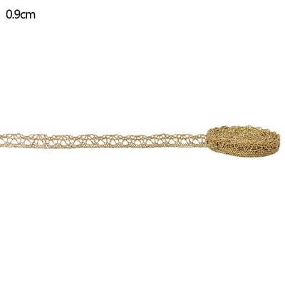 5/10 jardų aukso/sidabro nėrinių apdailos juostelės, blizgančios, nertos, 7–24 mm juostelės, juostos dekoro „pasidaryk pats“ amatų dovanų pakavimo siuvimo reikmenys