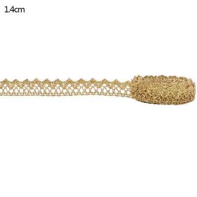 5/10 jardų aukso/sidabro nėrinių apdailos juostelės, blizgančios, nertos, 7–24 mm juostelės, juostos dekoro „pasidaryk pats“ amatų dovanų pakavimo siuvimo reikmenys