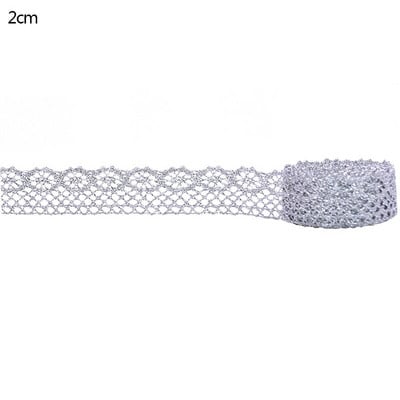 5/10 jardų aukso/sidabro nėrinių apdailos juostelės, blizgančios, nertos, 7–24 mm juostelės, juostos dekoro „pasidaryk pats“ amatų dovanų pakavimo siuvimo reikmenys