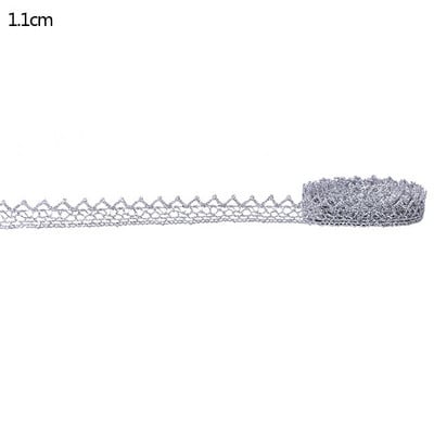 5/10 jardų aukso/sidabro nėrinių apdailos juostelės, blizgančios, nertos, 7–24 mm juostelės, juostos dekoro „pasidaryk pats“ amatų dovanų pakavimo siuvimo reikmenys