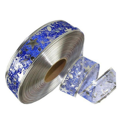 Χριστουγεννιάτικη κορδέλα Κλασική περιτύλιξη Χριστουγεννιάτικο δέντρο Κορδέλα στεφάνι Φιόγκοι DIY υφασμάτινη κορδέλα στροβιλισμού κορδέλα λινάτσα με δώρο με καλωδίωση