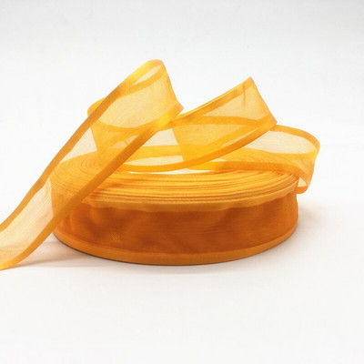 Comerț cu ridicata 5Yards 1"(25mm) Fundă roșie cu panglică din organza, nuntă, petrecere de Crăciun, decorare pentru împachetare, dantelă, artizanat