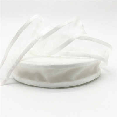 Comerț cu ridicata 5Yards 1"(25mm) Fundă roșie cu panglică din organza, nuntă, petrecere de Crăciun, decorare pentru împachetare, dantelă, artizanat