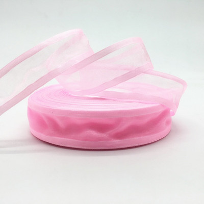 Comerț cu ridicata 5Yards 1"(25mm) Fundă roșie cu panglică din organza, nuntă, petrecere de Crăciun, decorare pentru împachetare, dantelă, artizanat