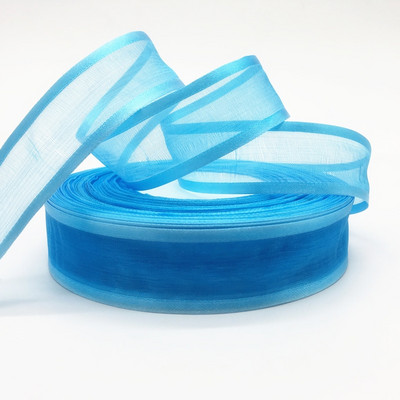 Comerț cu ridicata 5Yards 1"(25mm) Fundă roșie cu panglică din organza, nuntă, petrecere de Crăciun, decorare pentru împachetare, dantelă, artizanat