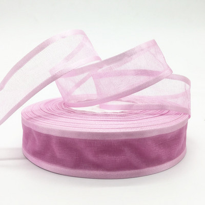 Comerț cu ridicata 5Yards 1"(25mm) Fundă roșie cu panglică din organza, nuntă, petrecere de Crăciun, decorare pentru împachetare, dantelă, artizanat