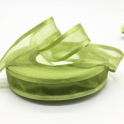 Comerț cu ridicata 5Yards 1"(25mm) Fundă roșie cu panglică din organza, nuntă, petrecere de Crăciun, decorare pentru împachetare, dantelă, artizanat