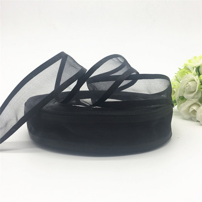 Comerț cu ridicata 5Yards 1"(25mm) Fundă roșie cu panglică din organza, nuntă, petrecere de Crăciun, decorare pentru împachetare, dantelă, artizanat