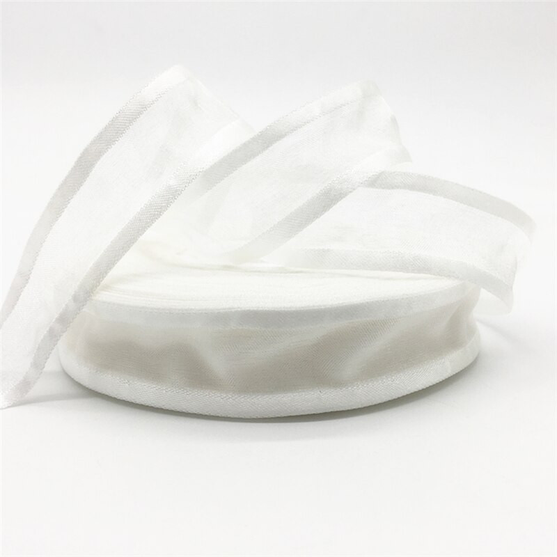 Comerț cu ridicata 5Yards 1"(25mm) Fundă roșie cu panglică din organza, nuntă, petrecere de Crăciun, decorare pentru împachetare, dantelă, artizanat