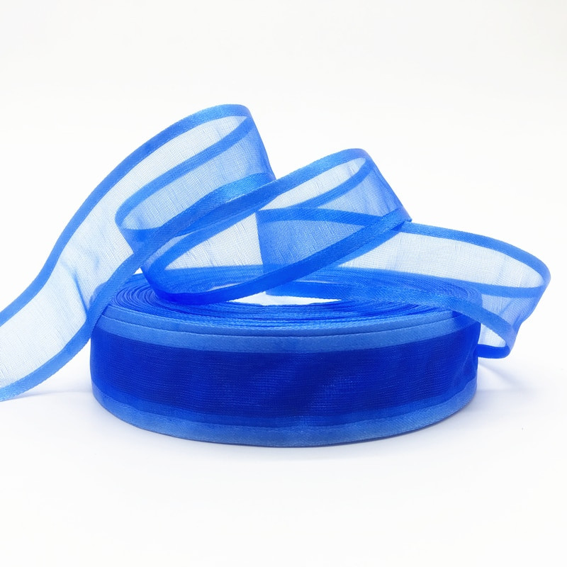 Comerț cu ridicata 5Yards 1"(25mm) Fundă roșie cu panglică din organza, nuntă, petrecere de Crăciun, decorare pentru împachetare, dantelă, artizanat