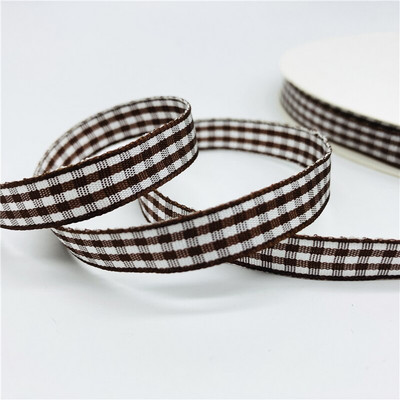 5 yarzi/lot 10mm panglică în carouri Panglică decor de Crăciun pentru design lucrat manual, decorațiuni de Crăciun, împachetare cadou DIY