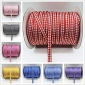 5 jardi/partii 6 mm ruuduline lint võre Trükitud lint kodupulmadeks jõulukaunistusteks DIY kingituste pakkimislint vibude jaoks