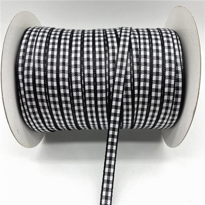 5 jardi/partii 6 mm ruuduline lint võre Trükitud lint kodupulmadeks jõulukaunistusteks DIY kingituste pakkimislint vibude jaoks