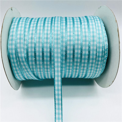 5 jardi/partii 6 mm ruuduline lint võre Trükitud lint kodupulmadeks jõulukaunistusteks DIY kingituste pakkimislint vibude jaoks