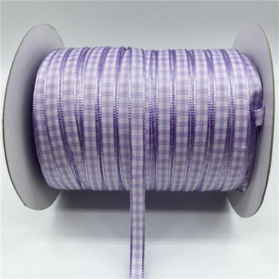 5 jardi/partii 6 mm ruuduline lint võre Trükitud lint kodupulmadeks jõulukaunistusteks DIY kingituste pakkimislint vibude jaoks