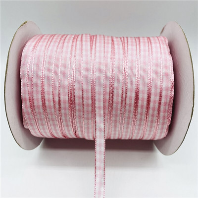 5 jardi/partii 6 mm ruuduline lint võre Trükitud lint kodupulmadeks jõulukaunistusteks DIY kingituste pakkimislint vibude jaoks