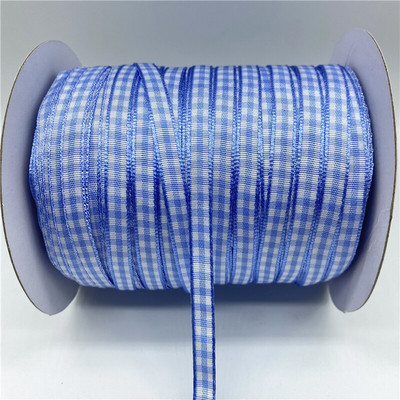 5 jardi/partii 6 mm ruuduline lint võre Trükitud lint kodupulmadeks jõulukaunistusteks DIY kingituste pakkimislint vibude jaoks