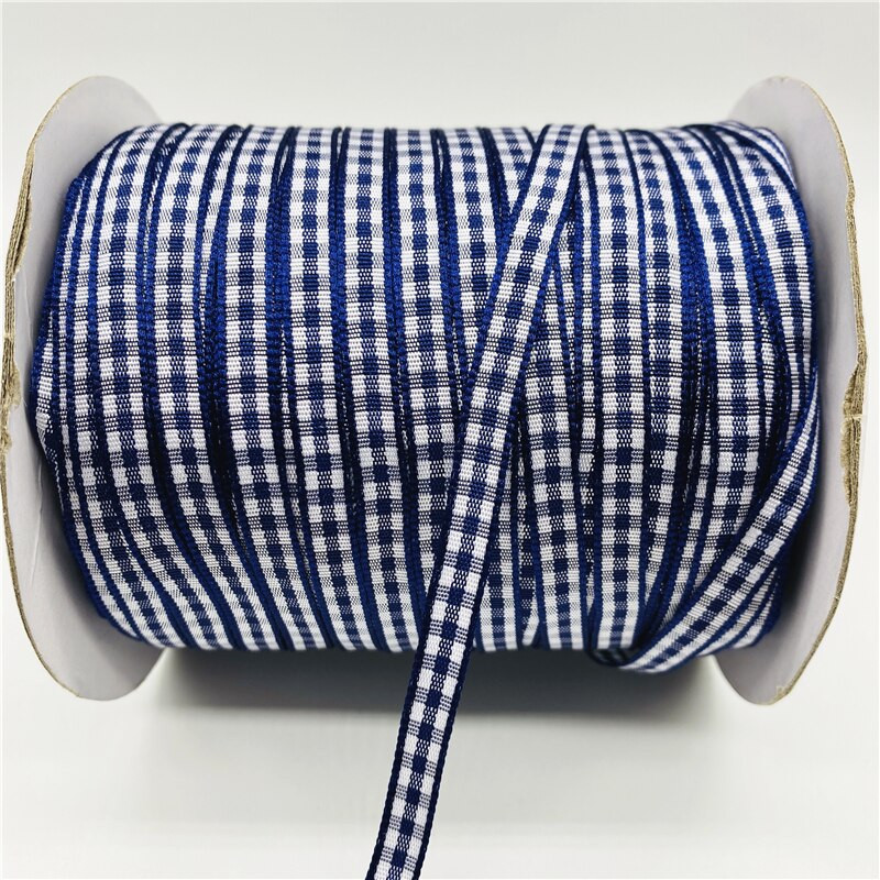 5 jardi/partii 6 mm ruuduline lint võre Trükitud lint kodupulmadeks jõulukaunistusteks DIY kingituste pakkimislint vibude jaoks