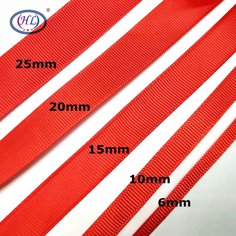 HL 5 Meters 6mm/10mm/15mm/20mm/25mm/40mm Grosgrain Κορδέλες Χειροποίητα DIY Αξεσουάρ Κεφαλής Δώρο Γάμου Διακοσμητικό Περιτύλιγμα