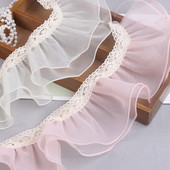 Lijepa aplikacija s volanima Dvoslojna čipka od organze od tila Ručno izrađena DIY rukava za djecu Pahuljasta suknja za kolače Dekoracija ruba košare za pohranu