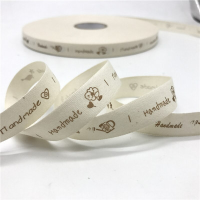 5 jardi/lot 15 mm pamučne vrpce ručno izrađenog dizajna tiskane pamučne vrpce za vjenčanje Božićni ukrasi DIY tkanina za šivanje