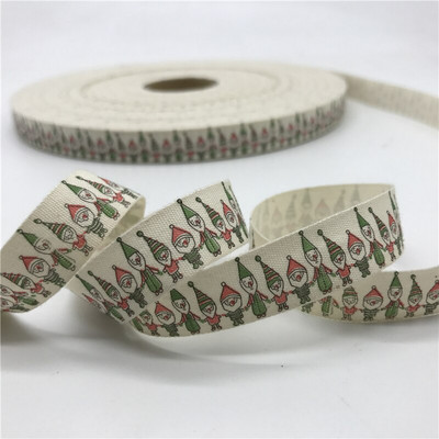 5 jardi/lot 15 mm pamučne vrpce ručno izrađenog dizajna tiskane pamučne vrpce za vjenčanje Božićni ukrasi DIY tkanina za šivanje